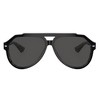 Dolce & Gabbana DG 4452 340387 Unisex Aviator Sunglasses Black on Grey Havana 60mm - 2 of 3