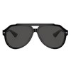 Dolce & Gabbana DG 4452 340387 Unisex Aviator Sunglasses Black on Grey Havana 60mm - image 2 of 3