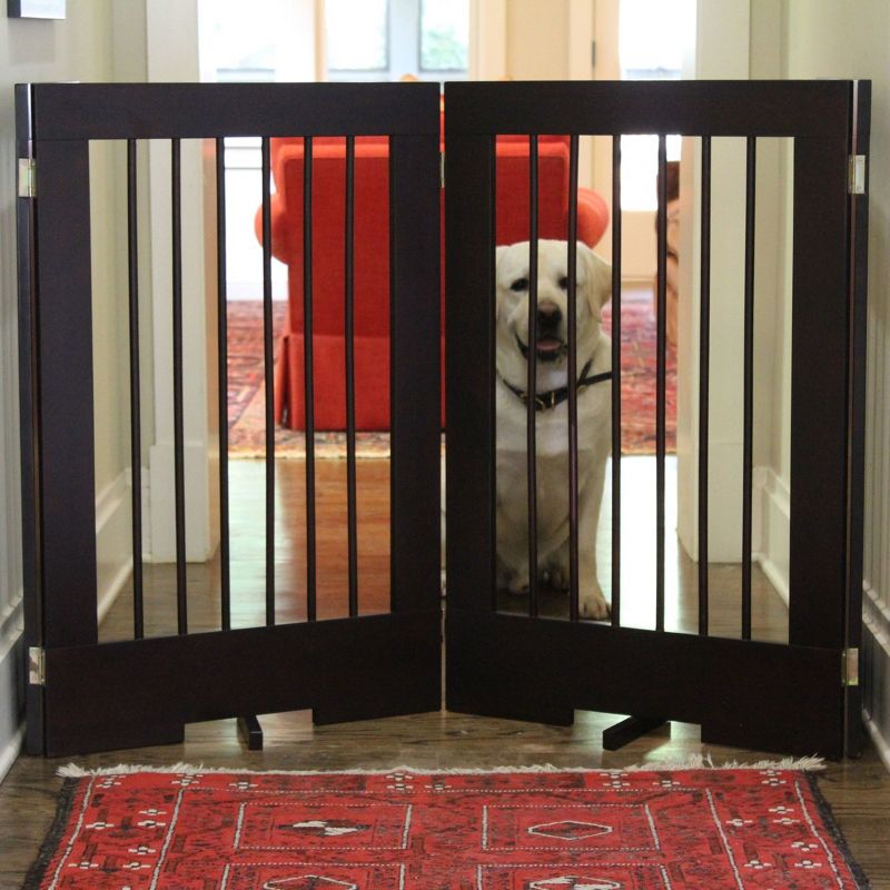 Cardinal Gates 4PG 4-Panel Freestanding Pet Gate - Adjustable Wooden Dog Gate, 4 of 7