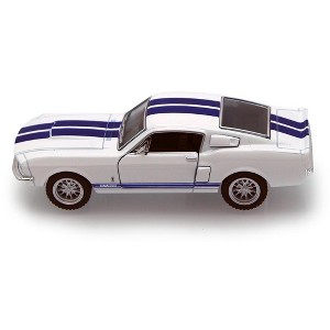 KiNSMART - 1967 Ford Shelby Mustang GT500 1:38 Scale 5" Die Cast Metal Model Toy Muscle Car (White) - 1 of 1