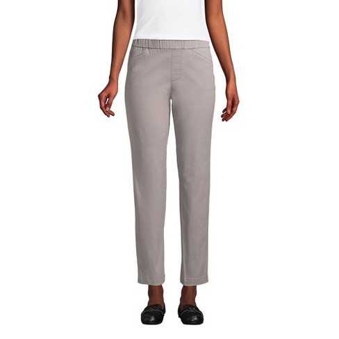 Lands' End Women's Tall Mid Rise Pull On Chino Ankle Pants - 16 - Dark  Cameo Gray : Target
