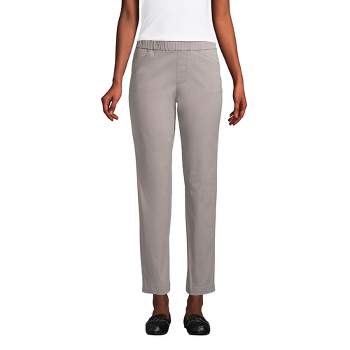Lands' End Women's Tall Mid Rise Chambray Pull On Crop Pants : Target