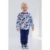 Disney Mickey Mouse Toddler Boys Fleece Pullover Sweatshirt and Pants Set Blue / White 3T - 2 of 4