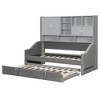 Polibi Upholstered Daybed with Lift-Up Bed, Bookshelves & Cabinets - 4 of 4
