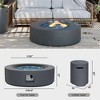 42/56 inch Outdoor Magnesium Oxide Fire Pit Table Propane for Outside Patio with Tank Cover - 3 of 4