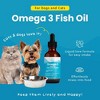 Wild-Caught Omega 3 Fish Oil , Liquid EPA DHA Supplement for Skin, Coat, Joints & Heart, Low-Odor Omega 3 Drops for Small Dogs & Cats with Itchy Skin - 3 of 4