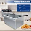Commercial Deep Fryer with Basket, Stainless Steel Electric Counter-Top Fryer with Temperature Control for Restaurant and  Home Use - 3 of 4