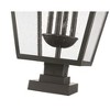 Talbot Outdoor Pendant Light - Black Iron, 4 Bulbs, Dimmable, Wet Rated, 19.5" x 36.75" - 3 of 4