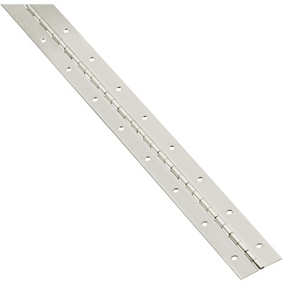 National Hardware 30 in. L Silver Nickel Continuous Hinge 1 pk