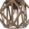 Possini Euro Design Moorcroft Rustic Farmhouse Ceiling Light Flush Mount Fixture 12 1/4" Wide Oil Rubbed Bronze Painted Wood for Bedroom Living Room - image 3 of 4