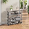 Shoe Rack, 5-Tier Shoe Storage Organizer with 4 Metal Mesh Shelves£¬Entryway large shoe rack - 4 of 4