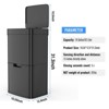16 Gallon Kitchen Trash Can, Double-layer Multiple Compartments Recycling Kitchen Trash Can With Smart Sensor Lid, Thickened Stainless Steel - 3 of 4