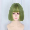 Unique Bargains Women Shoulder Length Bob Human Hair Wigs with Wig Cap - 2 of 4