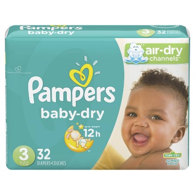 Pampers Baby Dry Diapers, Jumbo Pack 