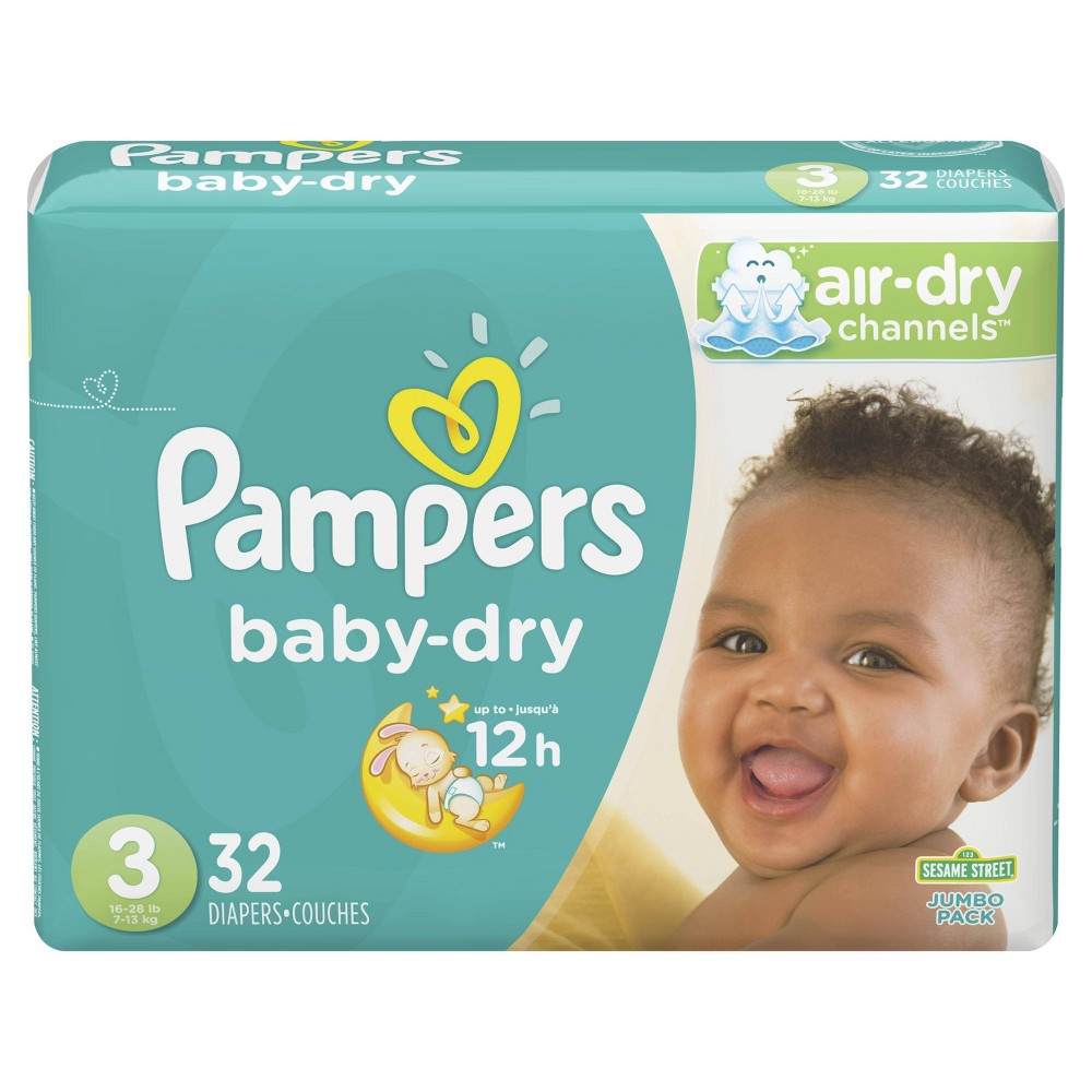 UPC 037000862109 product image for Pampers Baby Dry Diapers, Jumbo Pack - Size 3 - 32ct | upcitemdb.com