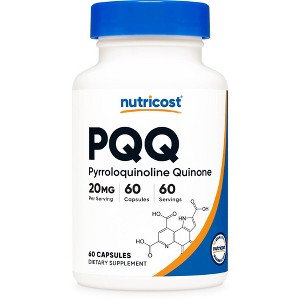 Nutricost PQQ (20mg) 60 Vegetarian Capsules - Pyrroloquinoline Quinone, GMO-Free, Gluten Free, 60 Servings - 1 of 4