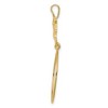 Black Bow Jewelry 14k Yellow Gold Doves and Flower Charm Holder Pendant, 25mm (1 inch) - 2 of 4