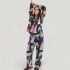 Anna-Kaci Lounge Women's Satin Multicolor Leopard Print Pajama Set with Button Up Long Sleeve Shirt and Relaxed Fit Pants - 2 of 4