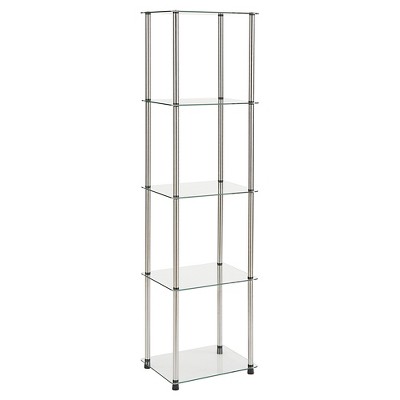 61.25" Classic Glass 5 Tier Tower Clear Glass - Breighton Home