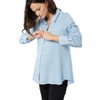 Maternity Ingrid & Isabel Classic Chambray Shirt Blue - 3 of 4