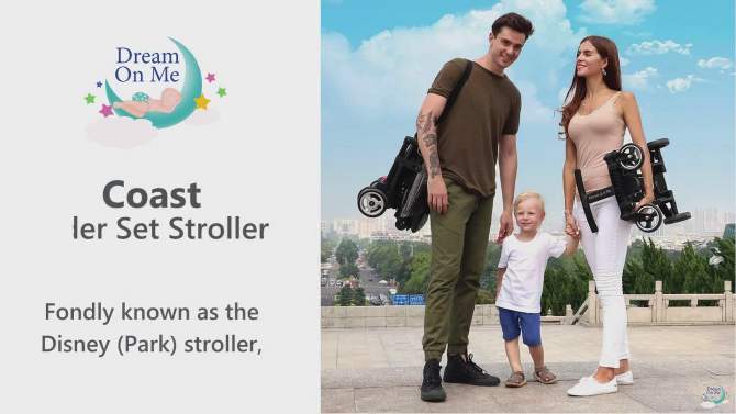 Dream On Me Coast Rider Travel Stroller Lightweight Stroller Compact Portable Vacation Friendly Stroller, 2 of 15, play video