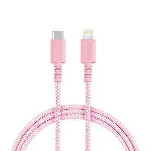 Smartish USB-C & Lightning Cables - 100W Fabric Wrapped Fast Charger - 1 of 4