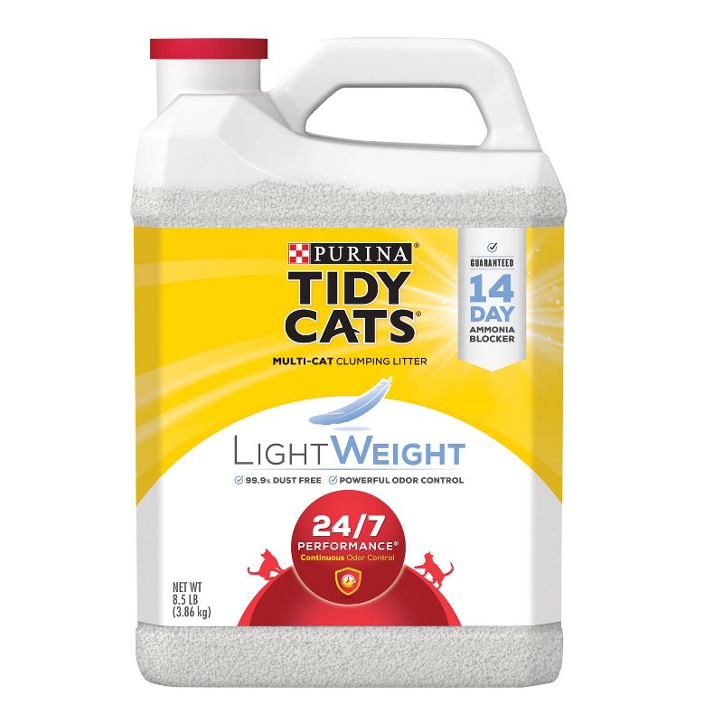 Purina Tidy Cats Lightweight 24/7 Performance Low Dust Clumping Scoop Scented Cat &#38; Kitty Litter for Multiple Cats - 8.5lbs, 1 of 7