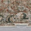 Vintage Rug for Living Room, Washable Floral Bedroom Rug, Soft Low Pile Floor Cover for Dining Room Office - 4 of 4