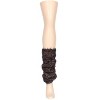 Memoi Women's Fuzzy ColorFlow Slouched Knit Legwarmer Black-Red One Size - 2 of 2