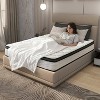 ELJGET Full/Queen Mattress, 10 Inch Memory Foam Hybrid Mattress with Individually Pocketed, Medium Firm, Pressure Relief & Breathable Comfort - 2 of 4