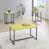 Syemin End Tables 3 Piece Yellow Coffee Table and End Table Set, Side Tables Living Room, Narrow Side Table, Yellow, 19"*39.5"*18.5" - 2 of 4