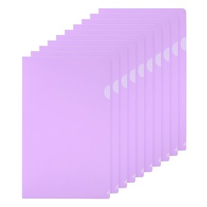 Unique Bargains L Type Plastic Portable Reusable Office Project Folder 10 Pcs - 1 of 4