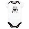 Hudson Baby Infant Girl Cotton Bodysuits, Udderly Adorable - 3 of 4