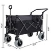 Grungis Premium All-Terrain Folding Wagon Cart,Shopping Cart with Ergonomic Adjustable Handles,Utility Cart for Camping,Shopping,Sports - 3 of 4