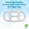 LunaLulinlk Narrow Sippy Spout Bottle, 100% Silicone Handles, 8oz/250ml, 6m+, BPA Free, Gray - 3 of 4