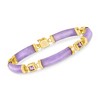 Ross-Simons 1.20 ct. t.w. Amethyst and Lavender Jade "Bless" Bracelet in 14kt Gold Over Sterling - 3 of 4