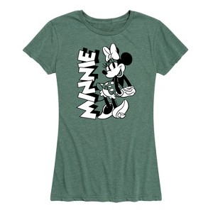 Women's - Disney - Minnie Black And White Short Sleeve Graphic T-Shirt - 1 of 4