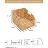 Itopfox Handwoven Wicker Storage Baskets with Built-in Handles, Water Hyacinth Pantry Organizer for Kitchen, Living Room, Bath, 2 Pack - 2 of 4