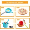 150Pcs Kitchen Playset, Food, Picnic Blanket, Fruits, Veges, 2Pack Baskets, Dessert, Prop Money, Gift - 4 of 4