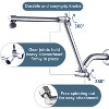 BRIGHT SHOWERS 14 Inch Shower Head Extension Arm for Rain and Handheld Shower Head, Height and Angle Adjustable - 3 of 4
