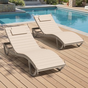 Crestlive Products Outdoor Portable Egg Rolls Chaise Lounge Cushion - 1 of 4