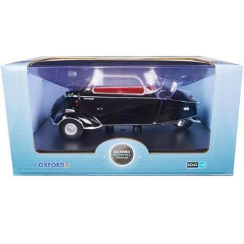 Messerschmitt KR200 Bubble Top Black with Red Interior 1/18 Diecast Model Car by Oxford Diecast