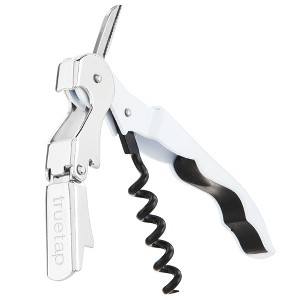 True TrueTap Double Hinged Waiter’s Corkscrew, White Wine Bottle Opener with Foil Cutter, Wine Key - 1 of 4