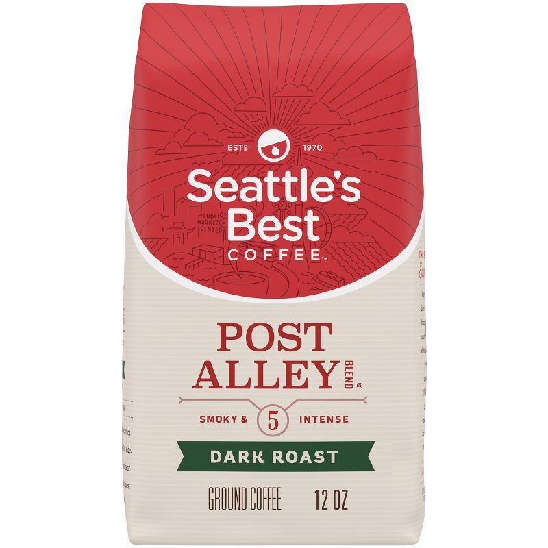 Seattle&#39;s Best Coffee Post Alley Blend Dark Roast Ground Coffee -12oz Bag, 1 of 5