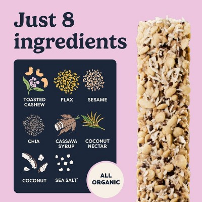 Tosi Snacks Cashew Coconut Organic Bars - 6g Protein - 5oz/5pk