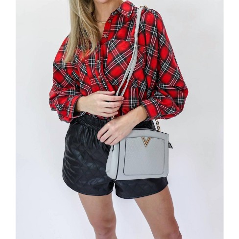 Women's Motivated With Plans Plaid Top Shirt - ee:some - image 1 of 4