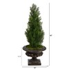 Nearly Natural 3.5-ft Mini Cedar Artificial Pine Tree in Iron Colored Urn UV Resistant (Indoor/Outdoor) - image 3 of 4