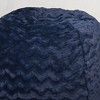 Chic Crate-Bean Bag SeatsFaux Fur Bean Bag Chair – 4ft Navy Plush Stretchable Lounger with Shredded Memory Foam, Easy-Clean Cover - 4 of 4