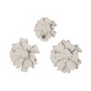 Modern Ornamental Wall Decor Set of 3 White - Olivia & May: Iron Botanical Sculptures, Indoor Vertical Display - 4 of 4