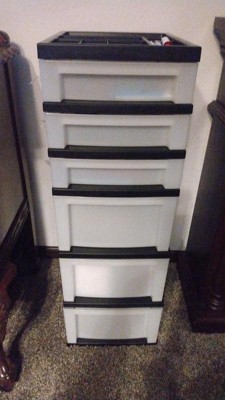 Iris Usa 6 Drawers Scrapbook Plastic Storage Cart With Organizer Top With  Casters, Black : Target